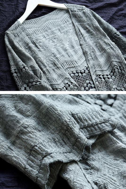 Cotton Hollow Cardigan