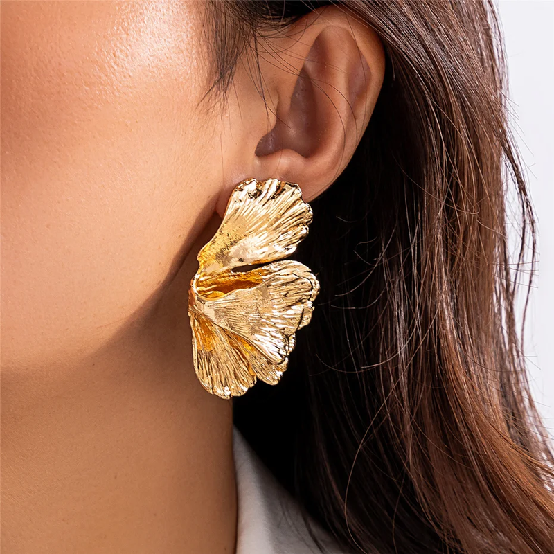 Golden Petal Earrings