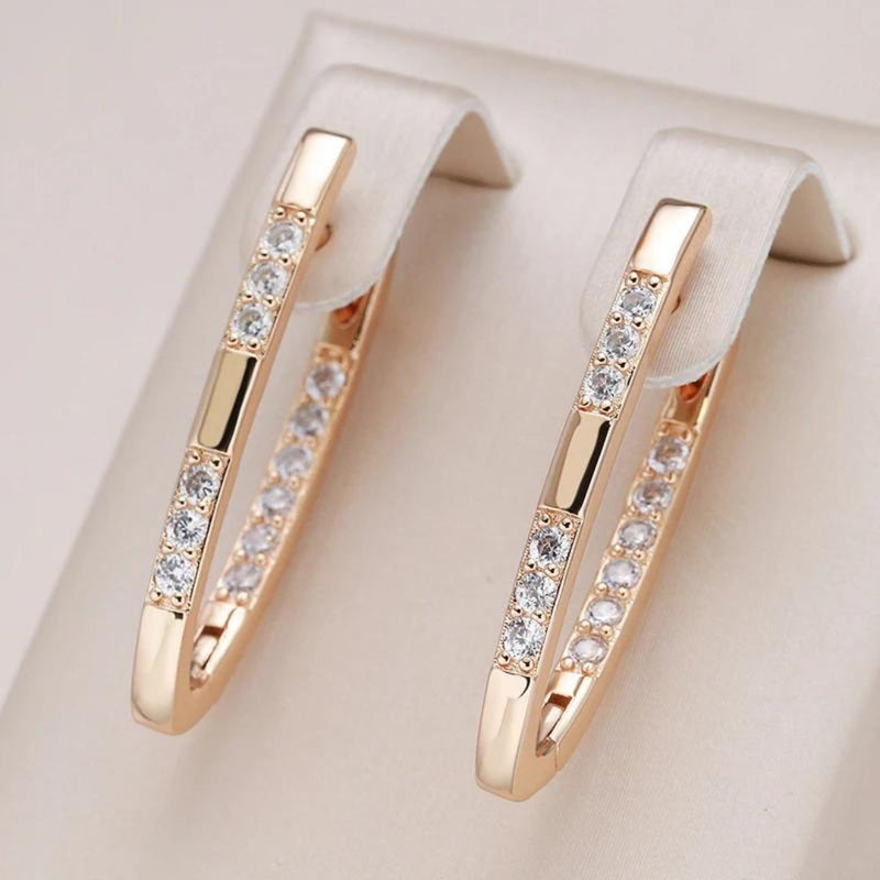 Zirconia Earrings in Gold