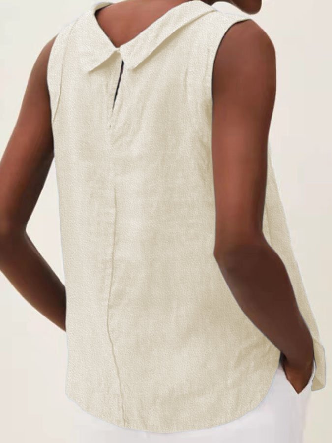 Color Cotton and Linen T-shirt