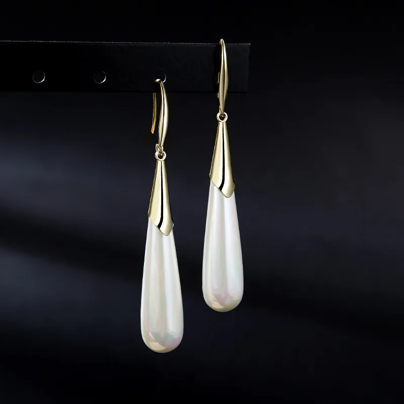 White Dangling Earrings