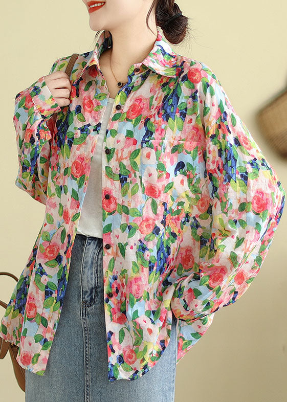 Peter Pan Collar Shirt Tops Long Sleeve