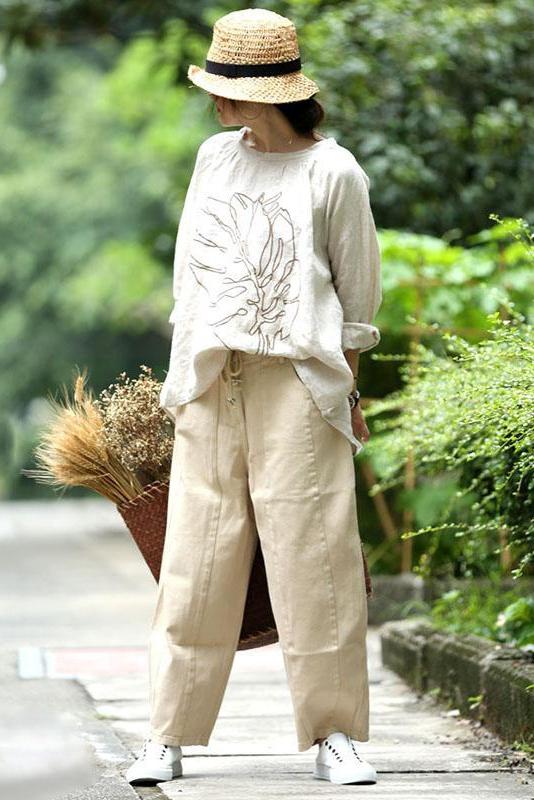 Limited Stock- Embroidery Long Sleeves Autumn Loose T-shirt