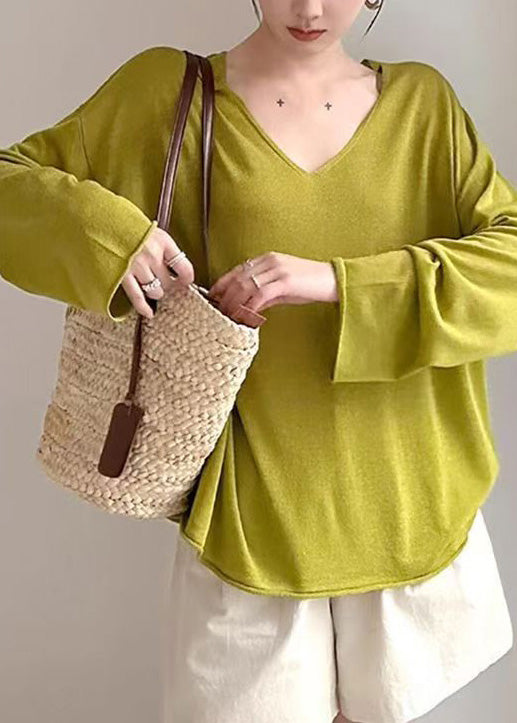 Modern Navy V Neck Knit Top Fall