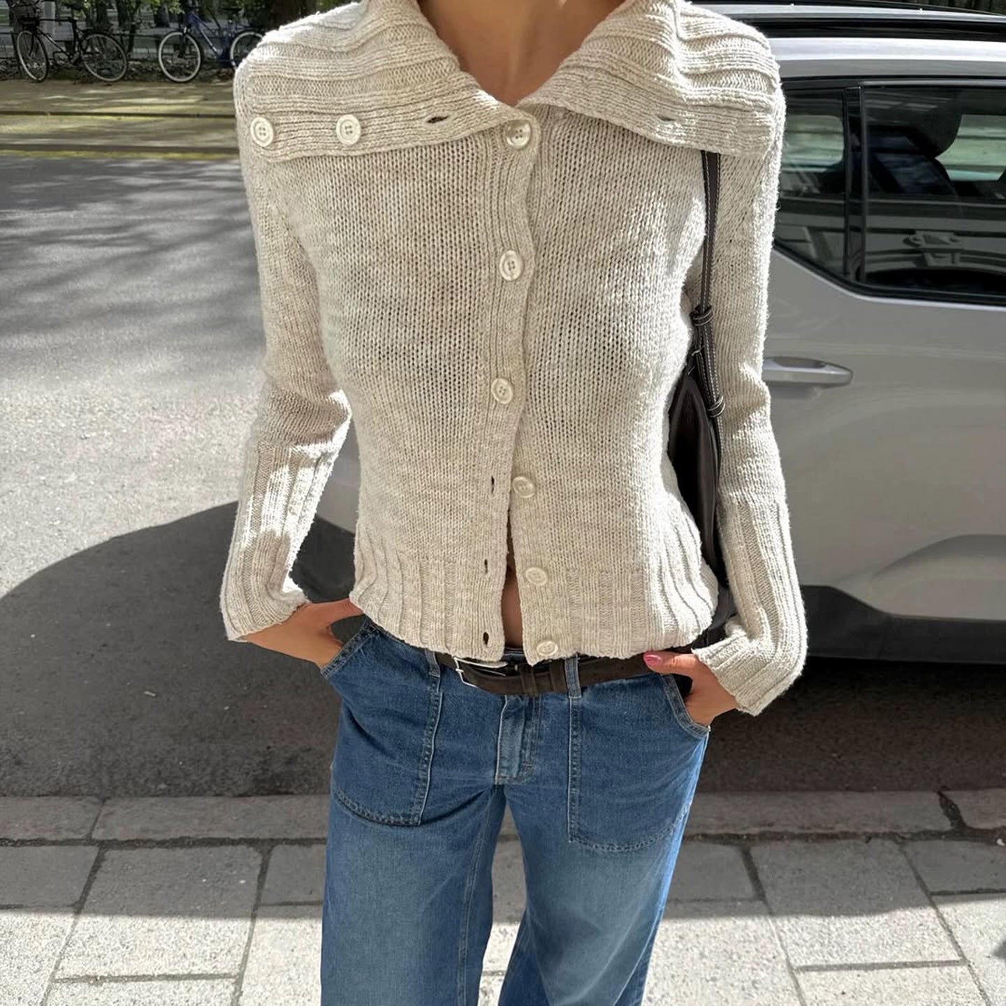 A Vintage Style Cardigan with Delicate Timeless Details
