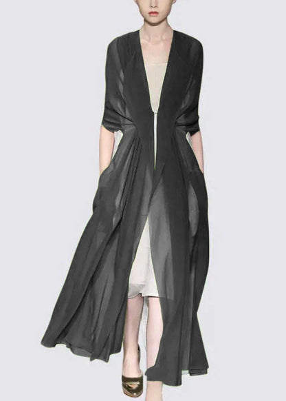 Italian Green Silk Dress Long Sleeves