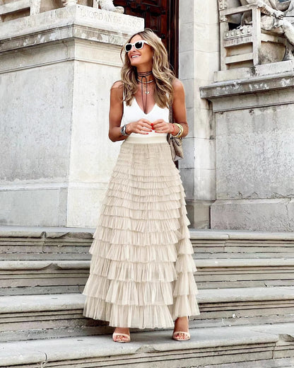Skirt With Ruffled Trim