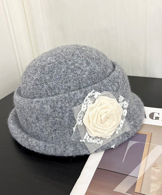Stylish Beige Knit Beret Hat
