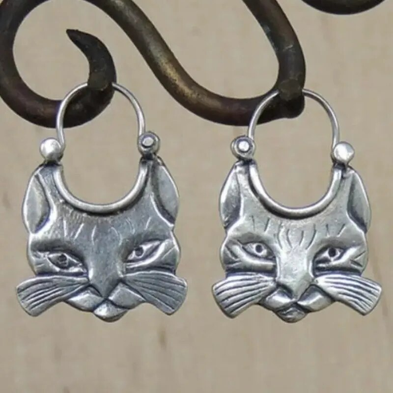 Cat Whiskers Silver Earrings