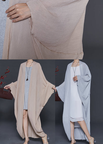 Italian Khaki Oversized Cotton Upf 50+ Cardigans Spring