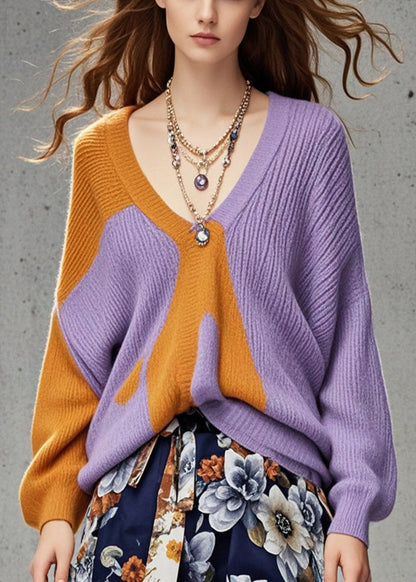 Colorblock Oversized Cozy Sweaters Fall