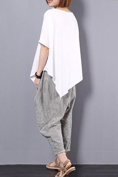 Limited Stock- Irregular Loose 100% Cotton T-shirt