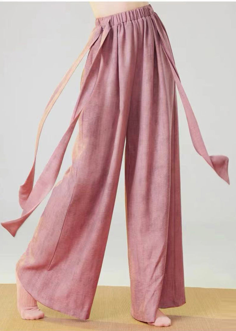 Pink Oversized Tie Dye Linen Pants Spring