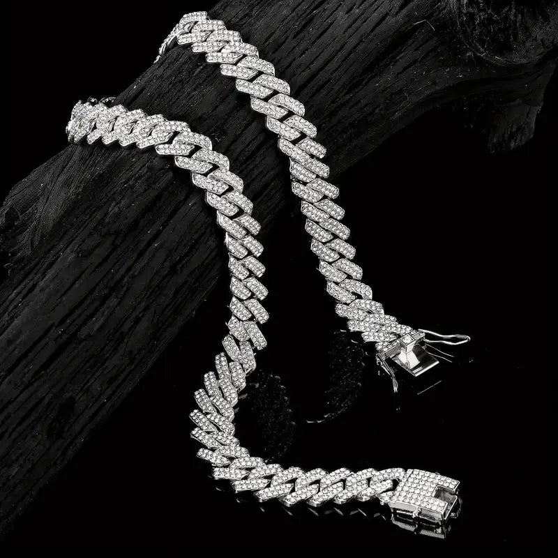 Versatile Cuban Rhinestone Necklace – Jewelry