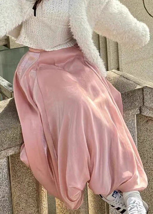 Pink High Waist Skirts Summer