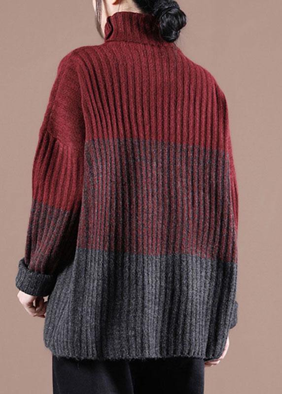 Organic Mulberry Colorblock Fall Knit Sweater
