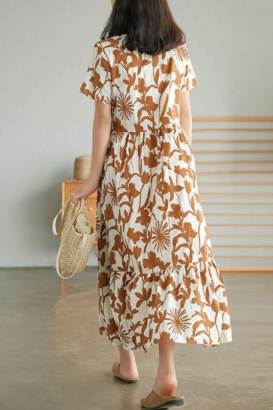 Limited Stock- 100% Cotton O-neck Dress