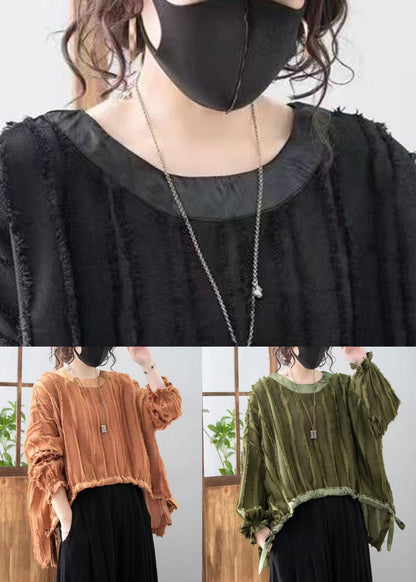 Green Low High Design Cotton T Shirts Fall