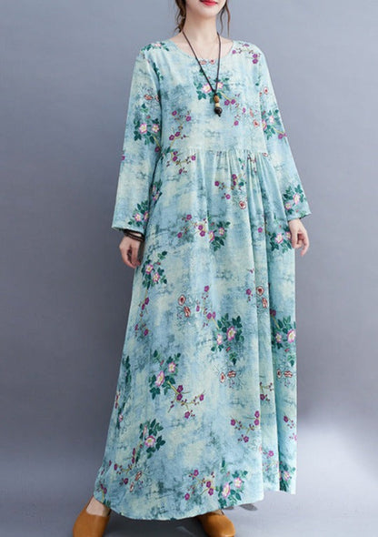 Retro Printed Dress Summer