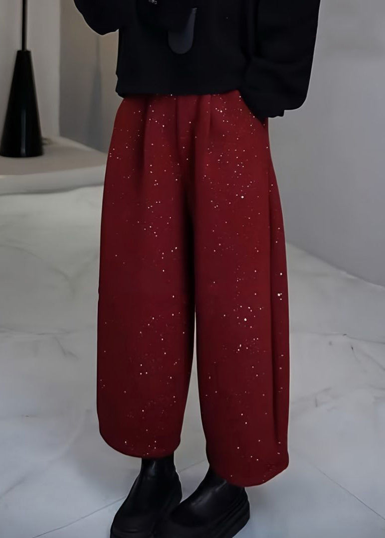 Mulberry Sequins Woolen Pants Spring