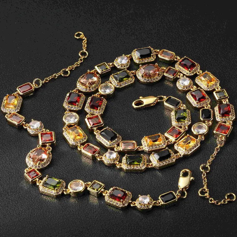Bold Stainless Steel Necklace Bracelet