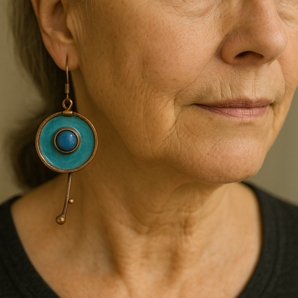 Hand-painted Enamel Earrings