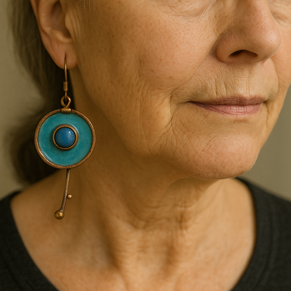 Hand-painted Enamel Earrings