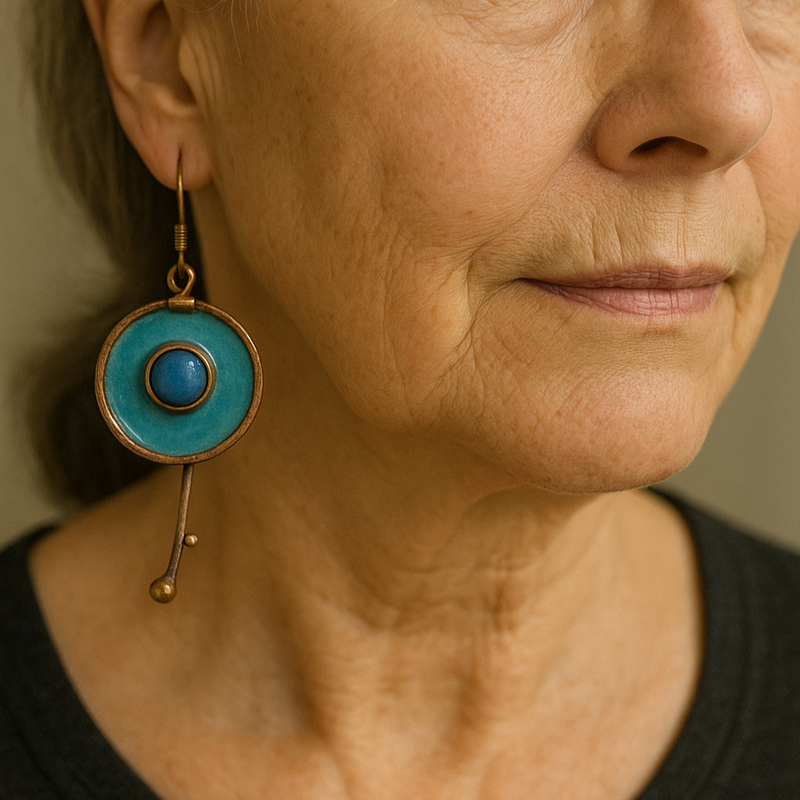 Hand-painted Enamel Earrings