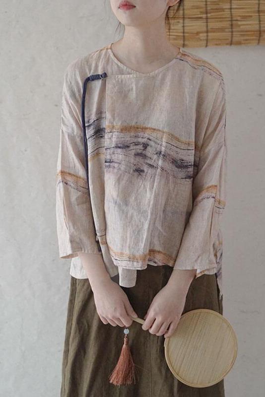100% Cotton Summer Lace-up T-shirt