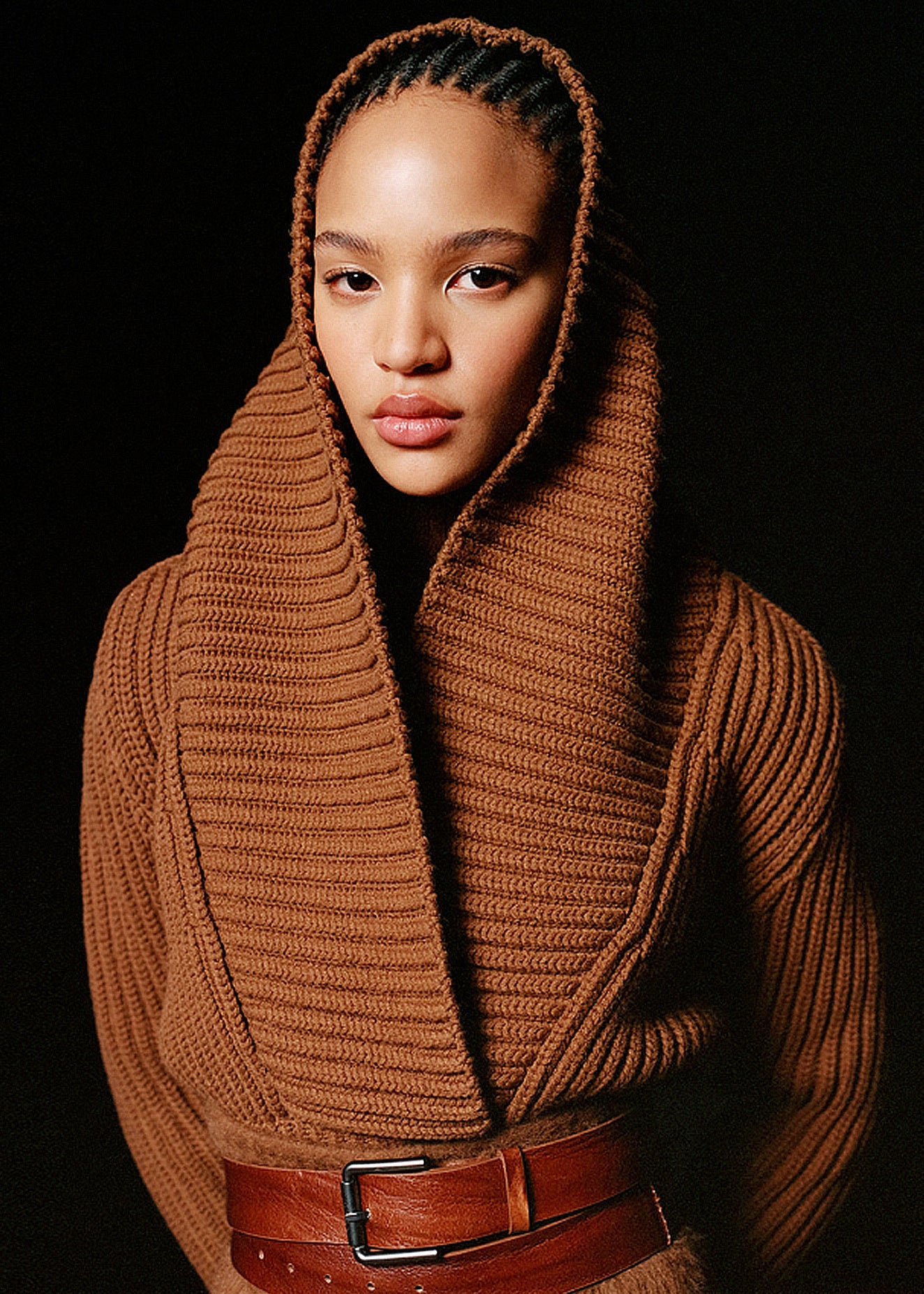 Caramel V Neck Knit Cardigans Fall