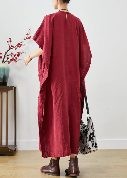 Mulberry Embroidered Patchwork Cotton Dresses Summer