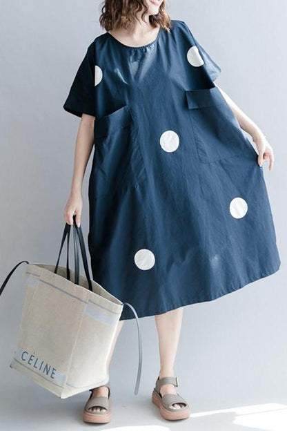 Dot Cotton Long Dresses Clothes