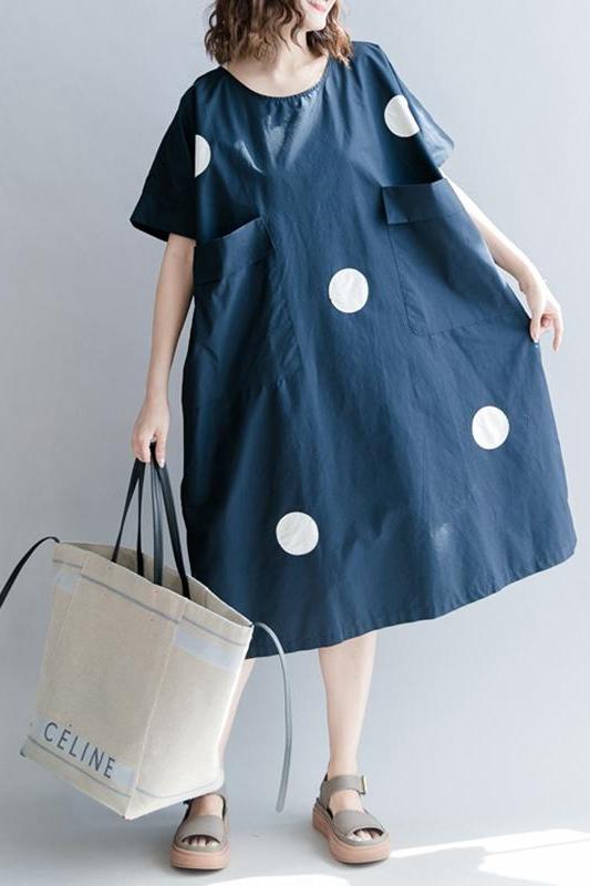 Dot Cotton Long Dresses Clothes