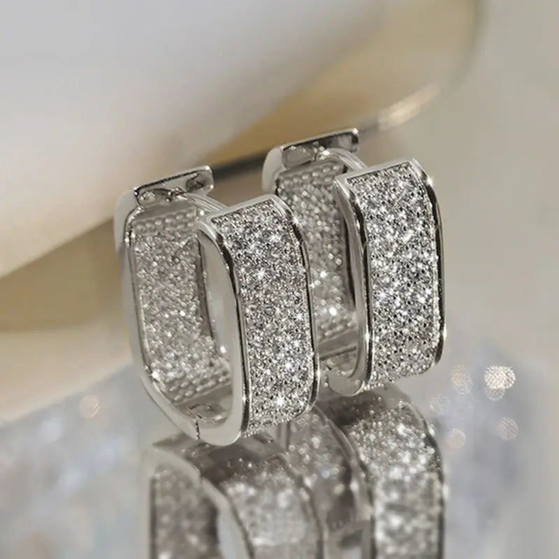 Crystal Hoop Earrings