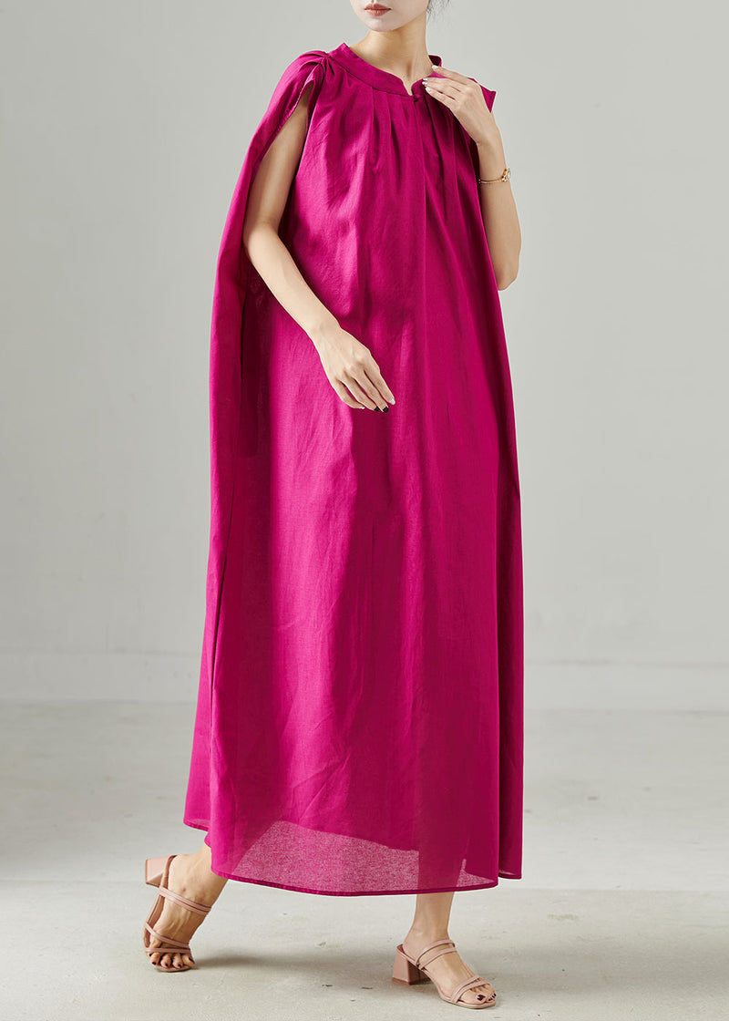 Rose Oversized Linen Party Dress Summer