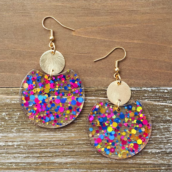 Colorful Circle Earrings