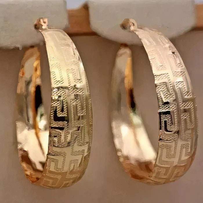 Gold Etnic Earrings