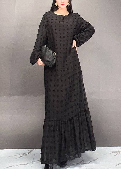 Fine Orange Patchwork Maxi Dresses Fall