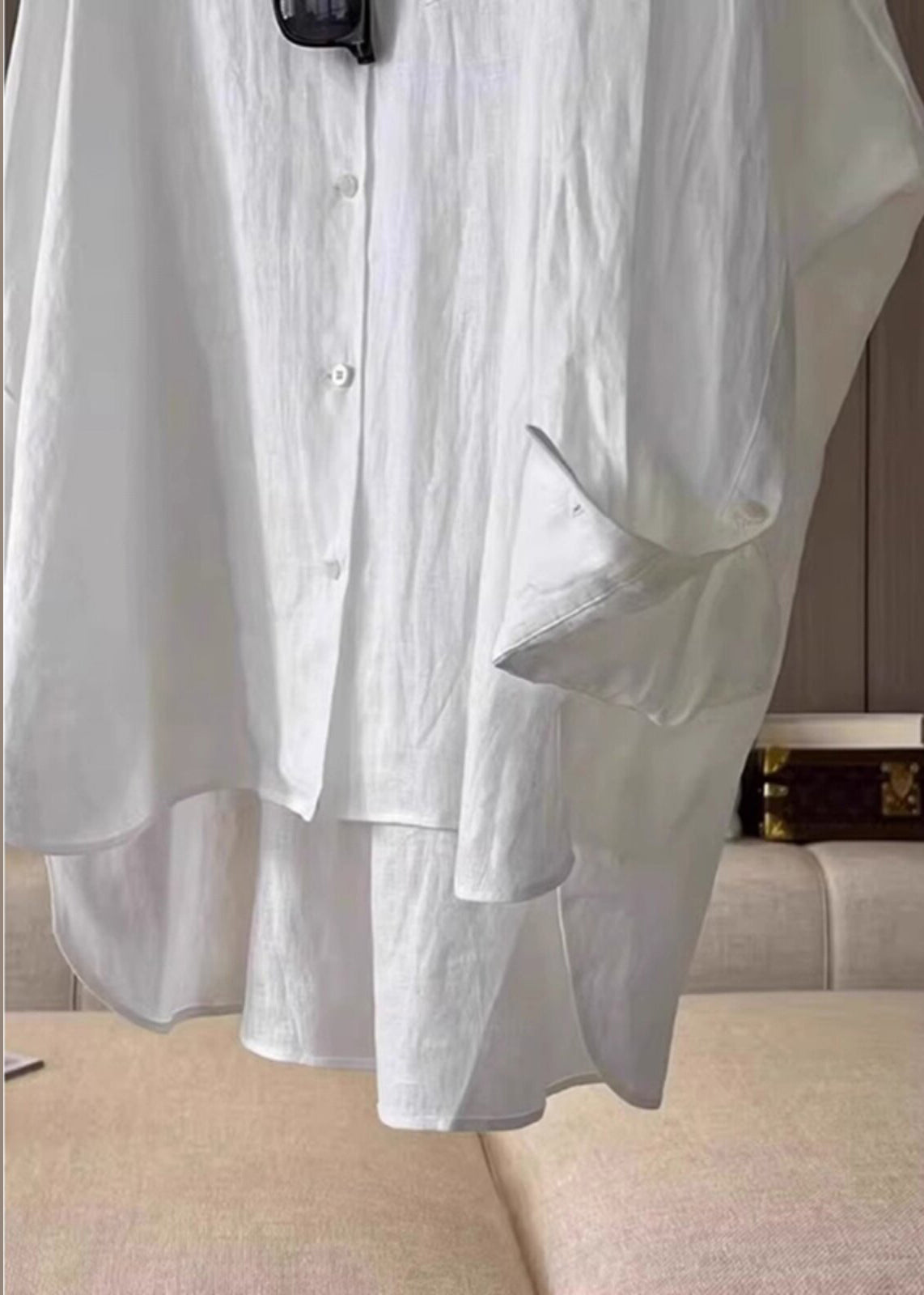 White Oversized Cotton Shirts Spring
