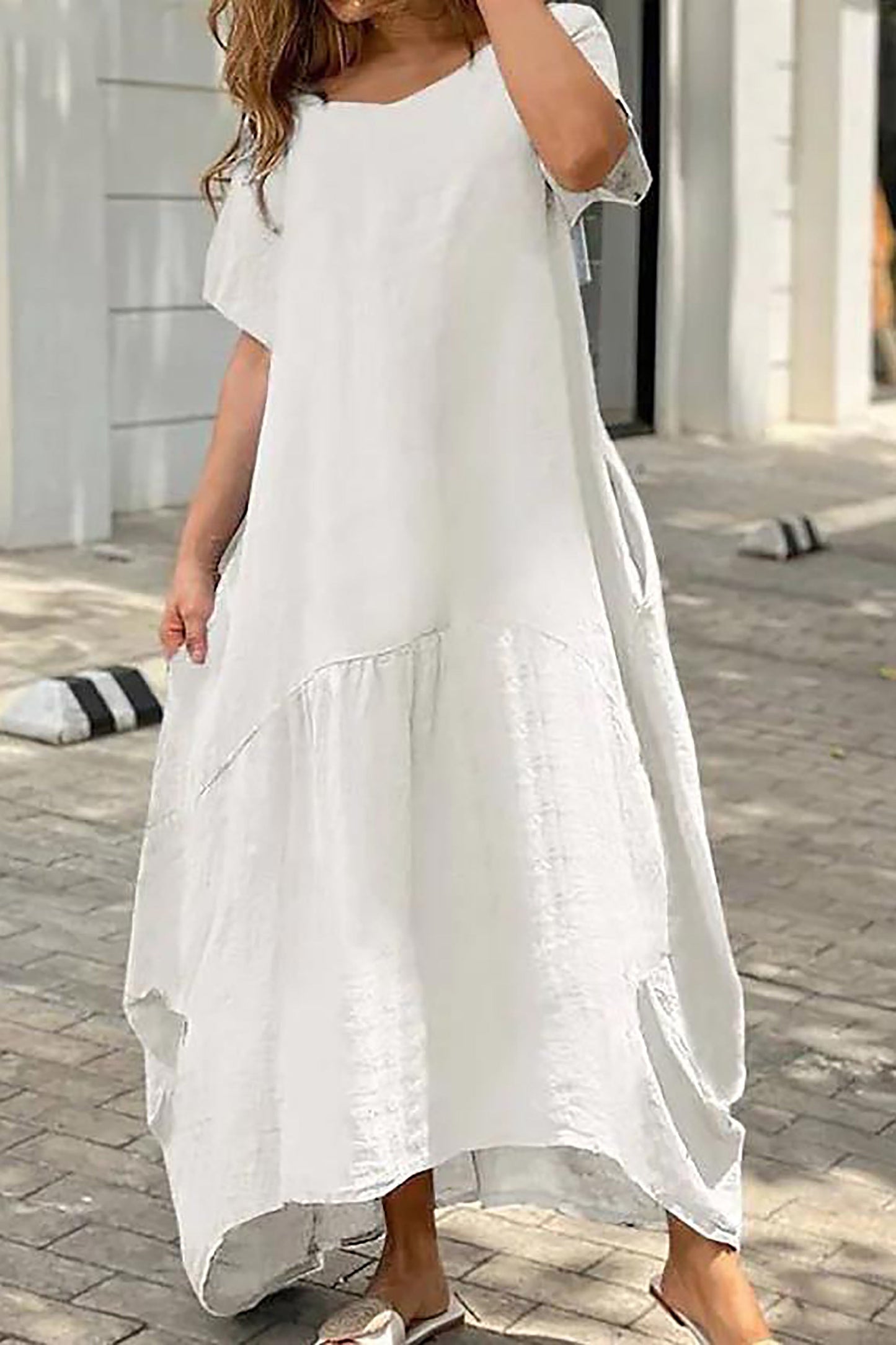 Loose Cotton Linen Dress