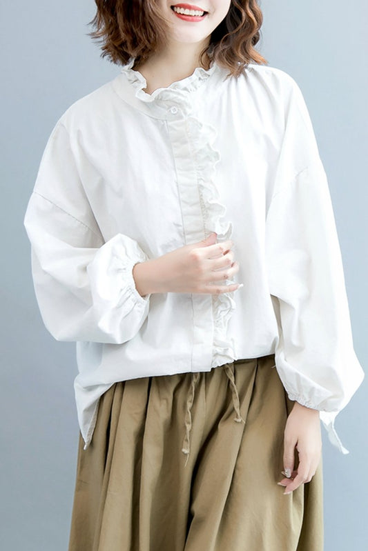 Cotton Shirt Fall Tops
