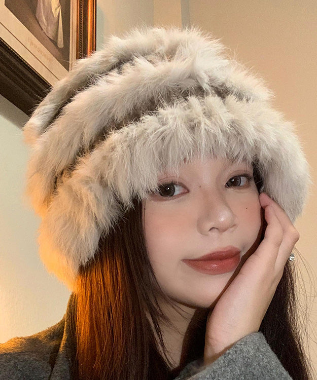 Rabbit Hair Knitted Winter Warm Fisherman Hat