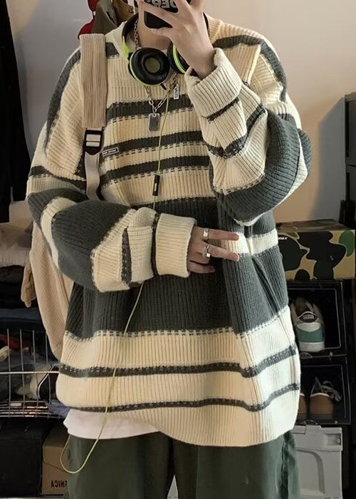 Rainbow Striped Cozy Knit Sweaters Winter