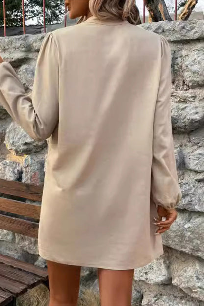 Simplicity Buttons Mandarin Collar a Line Dresses