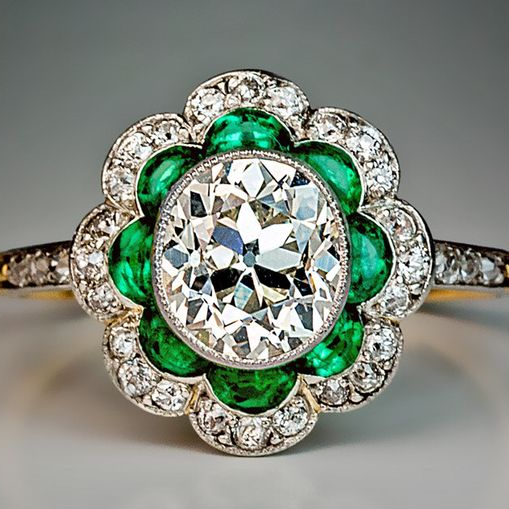 Emerald Crystal Ring