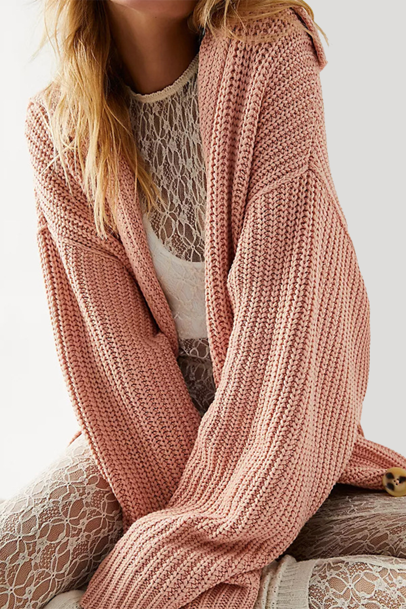 Daily Color Pocket Buttons Weave Turndown Collar Outerwear(7 Colors)