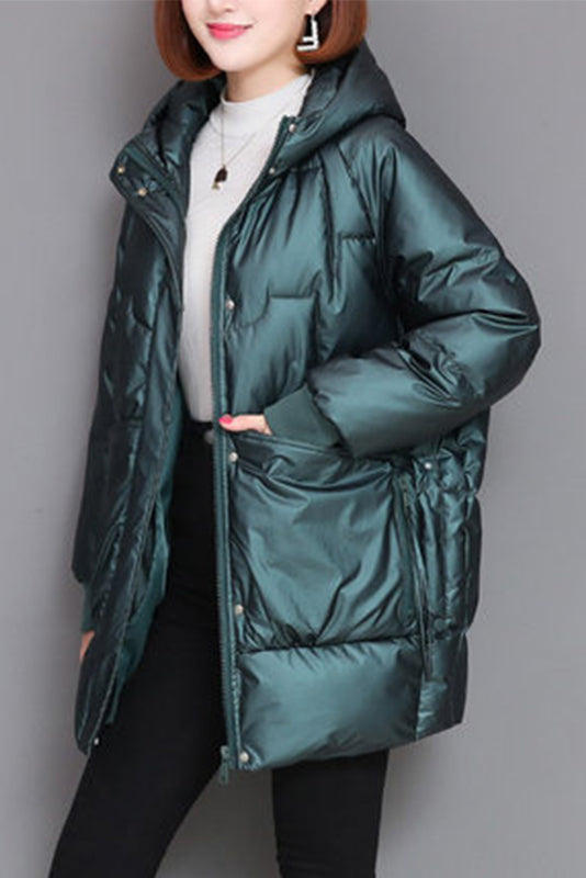 Winter Hooded Down Jacket Mid-length Padded Jacket