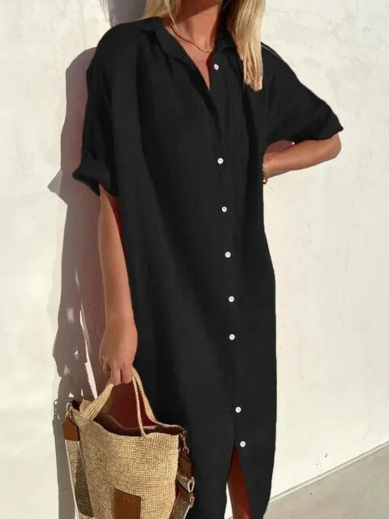 Summer Loose Cotton and Linen Dress