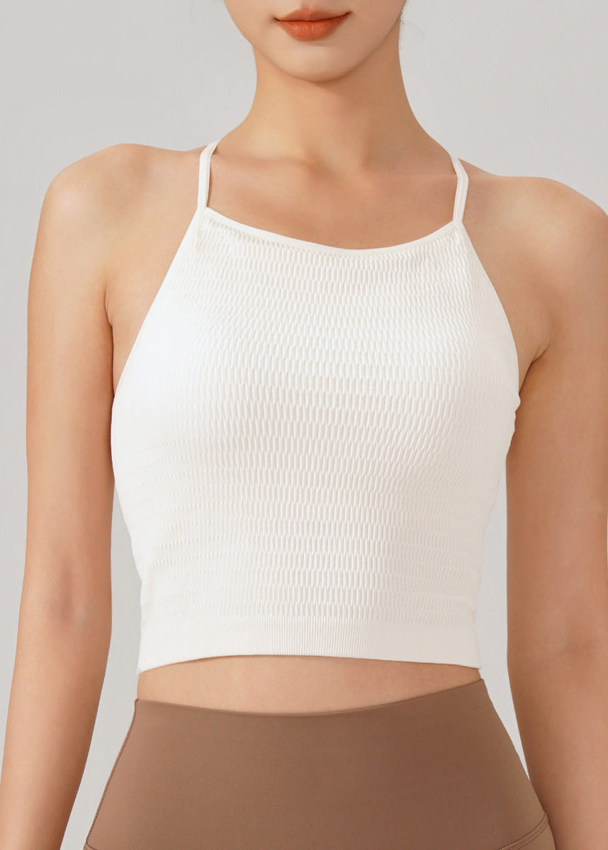 Rose Backless Sports Bra Tank Top