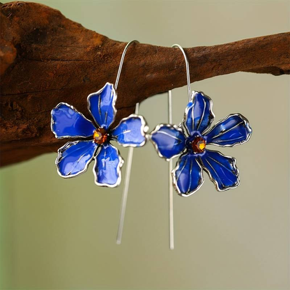Blue Flower Earrings